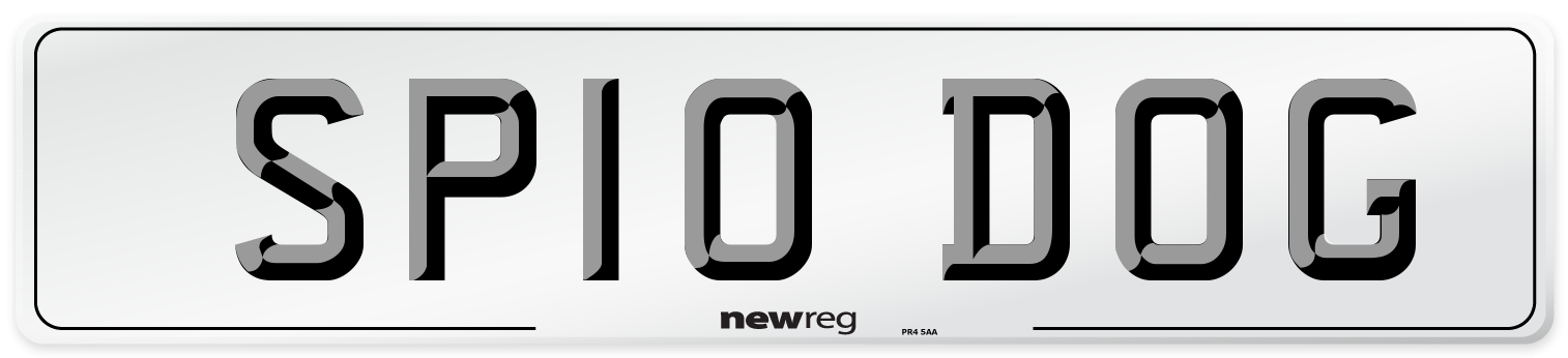 SP10 DOG Number Plate from New Reg